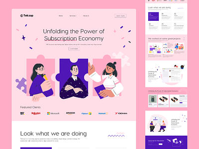 Tekzop - Landing Page design graphic design illustration landing landing page design logo minimal product design software ui uiux ux webpage website