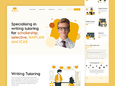Clever Fox Education - Landing Page Redesign clean design education flat fox illustration landing landing page design landingpage logo minimal product product design ui uiux yellow
