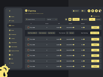 Farms Swap - NFT Dashboard app crypto cryptocurrency dashboard design landing landing page design minimal nft product product design uiux web app