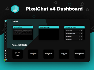 PixelChat v4 Dashboard chat dashboard pixel ui uidesign v4