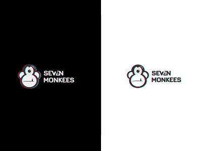 Seven Monkees logo design illustration logo logo design branding logodesign typography vector