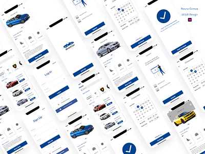 Car rental app application design ui xd