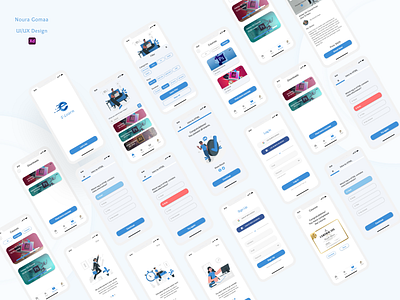 E-Learn Application application design ui ux xd