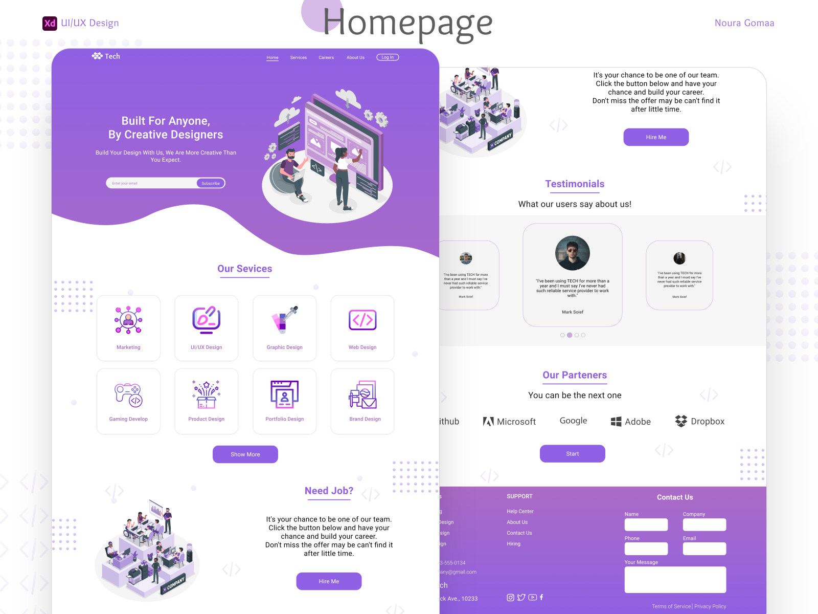 TECH Company Website by Noura Gomaa on Dribbble
