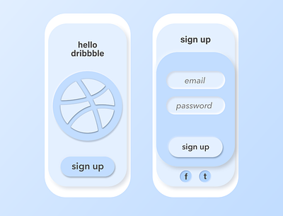 Daily UI #001 - Sign Up 001 app challenge daily 100 challenge daily ui dailyui dailyui001 firstshot hello dribble neumorphism sign up ui user inteface ux