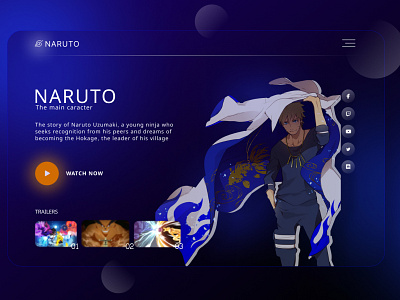 Naruto web UI animation design graphic design ui