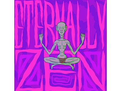 Eternally Zen art creepy design drawing eternal illustration illustration art vector zen