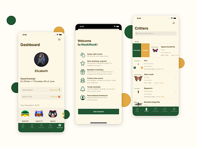 NookNook: Companion for ACNH acnh animalcrossing app companion app game ios ios app ios app design iphone mobile app design mobile ui referenceapp ui ux uidesign uiux