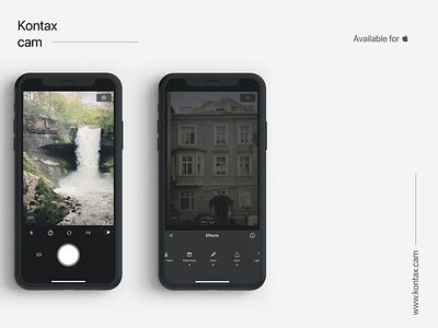Kontax Cam - Instant camera app hybrid that you need. ios ios app ios app design mobile mobile ui ui ui design