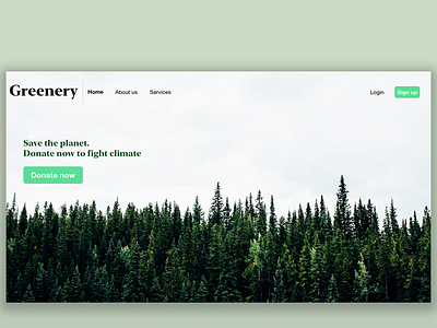 Website design prototype for fighting climate change climate change ui design ux design website design