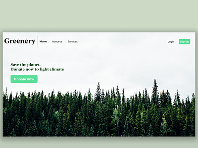 Website design prototype for fighting climate change