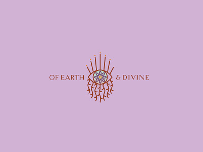 Of Earth & Divine divine dreamcatcher earth eye illustration logo roots sacred spiritual weave