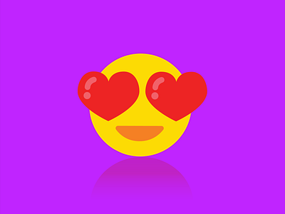 Heart Eyes emoji eyes groovy heart love purple red smile