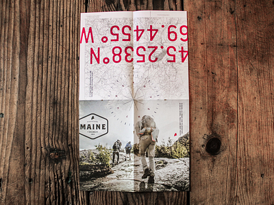 Maine Adventure Brochure Poster adventure design hiking maine map poster typography visitmaine