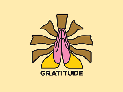 Gratitude bless design gratitude hands illustration light patch pin prayer up