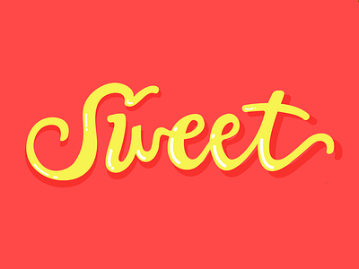 Sweet carmex collab drawn hand lettering sweet type typography