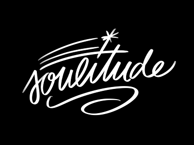 Soulitude attitude doodle handrawn lettering soul stars type typography wip