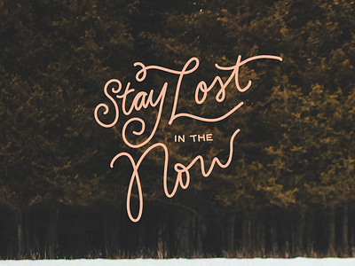 Stay Lost adventure doodle forest handrawn lettering lost type typography wip