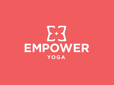 Empower Yoga Logo brand branding butterfly logo spiritual symbol yoga
