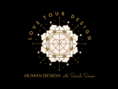 Human Design Heart branding chakra compass heart heart chakra human deisgn illustration lotus mandala navigation sparkle