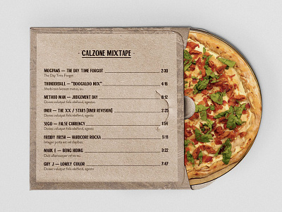 calzone Mixtape branding cd cover mixtape pizza