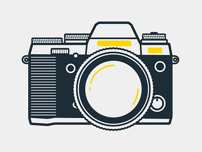 fuji xt1 illustration camera icon illustration line minimal