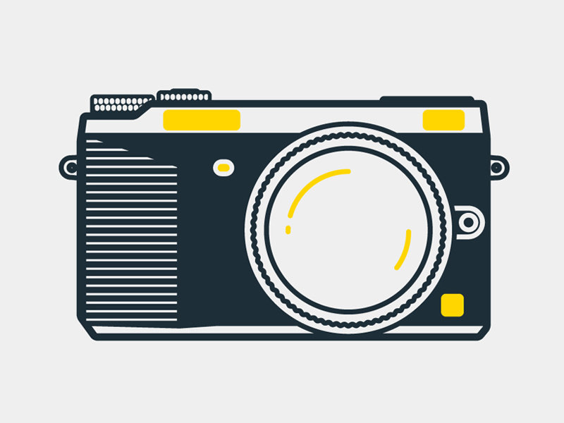 Lumix GX7 lumix gx7 camera icon line illustration minimal flat