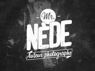 Mr. Nède logo branding identity logo logotype photographer print texture type typography