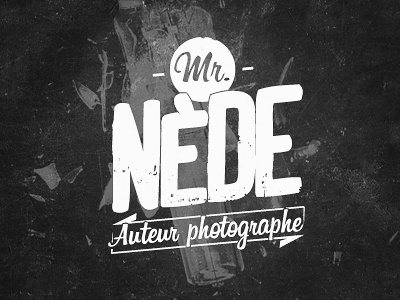Mr. Nède logo typography logo logotype photographer type texture branding identity print