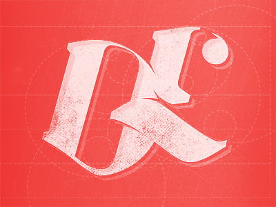 personal logo / monogram 1.6 brand golden ratio identity logo logotype monogram red texture type