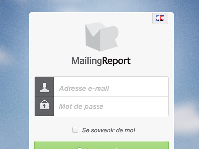 MailingReport Loginbox clean form input interface login subtle text ui
