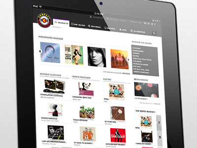 e-commerce website app black clean design e commerce grid interface ipad minimal music record shop ui web design white