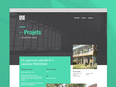 Ingebois / projects page clean flat projects ui web web design website
