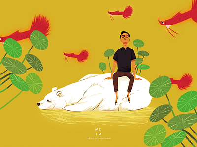 Polar Bear and Me artwork character design digital art digital illustration digital painting drawings illustration