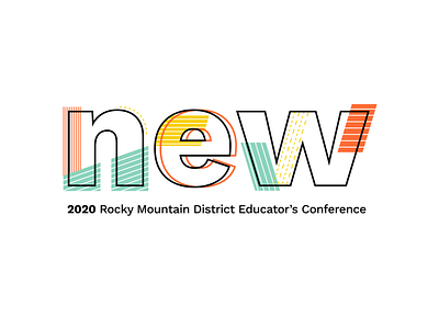 New | Rocky Mountain District Educator's Conference branding design logo vector