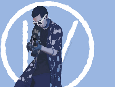 Tyler Joseph in his floral kimono abstract artist design digital art digital paint music musician realism twenty one pilots tyler joseph