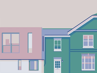 Dull Green and Pink adobe adobeillustration adobeillustrator architecture architectureillustration art building buildings colourful colourpalette colourscheme exteriordesign flat flatillustration greenandpink homeillustration houseillustration modern sheridancollege sheridanillustration