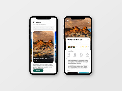 BLM Land App Concept app application camping outdoor ui ui design uidesign uiux ux ux ui ux design uxdesign