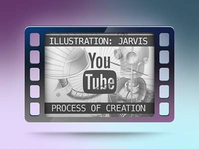Jarvis Illustration - Process Of Creation illustration jarvis photoshop process tutorial video youtube