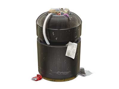 Trash can full