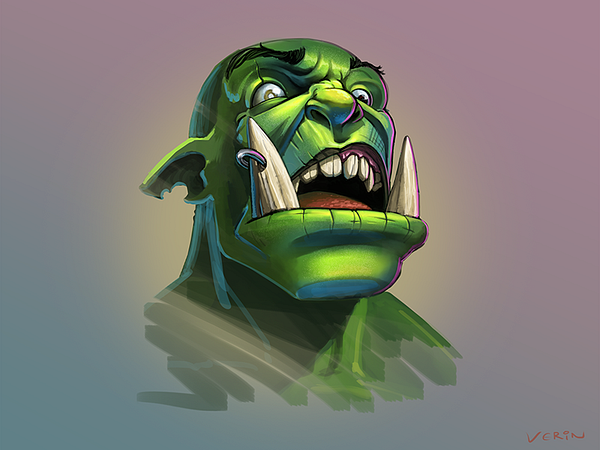 Orc Face Sketch by Nikolay Verin on Dribbble