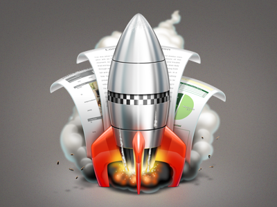Rocketter apple doc icon mac rocket shiny smoke start