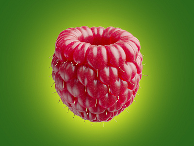 Raspberry berry corona render modeling sweet