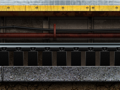 Subway Wall Wip rust subway underground wallpaper