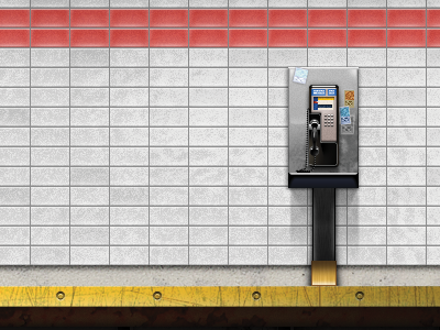 Hello?! phone rust subway underground wallpaper wip