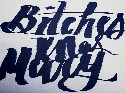 Merry xmas Bitches hand lettering marker sweary xmas