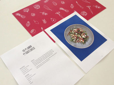 Our Salad Daze - Inside cover and spread bespoke book cookbook food illustration publishing recipes