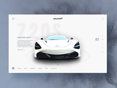 McLaren 720S Website Design Concept branding car creative design graphic design mclaren simple sportcar ui web website design