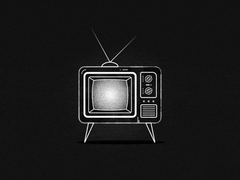 Old TV with static animation design gif gif animation graphic design illustration noise old tv scatter simple static tv vector vintage