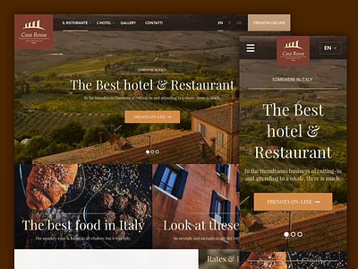 Casa Rossa Hotel responsive site adaptive hotel mobile responsive site sketch app tablet web